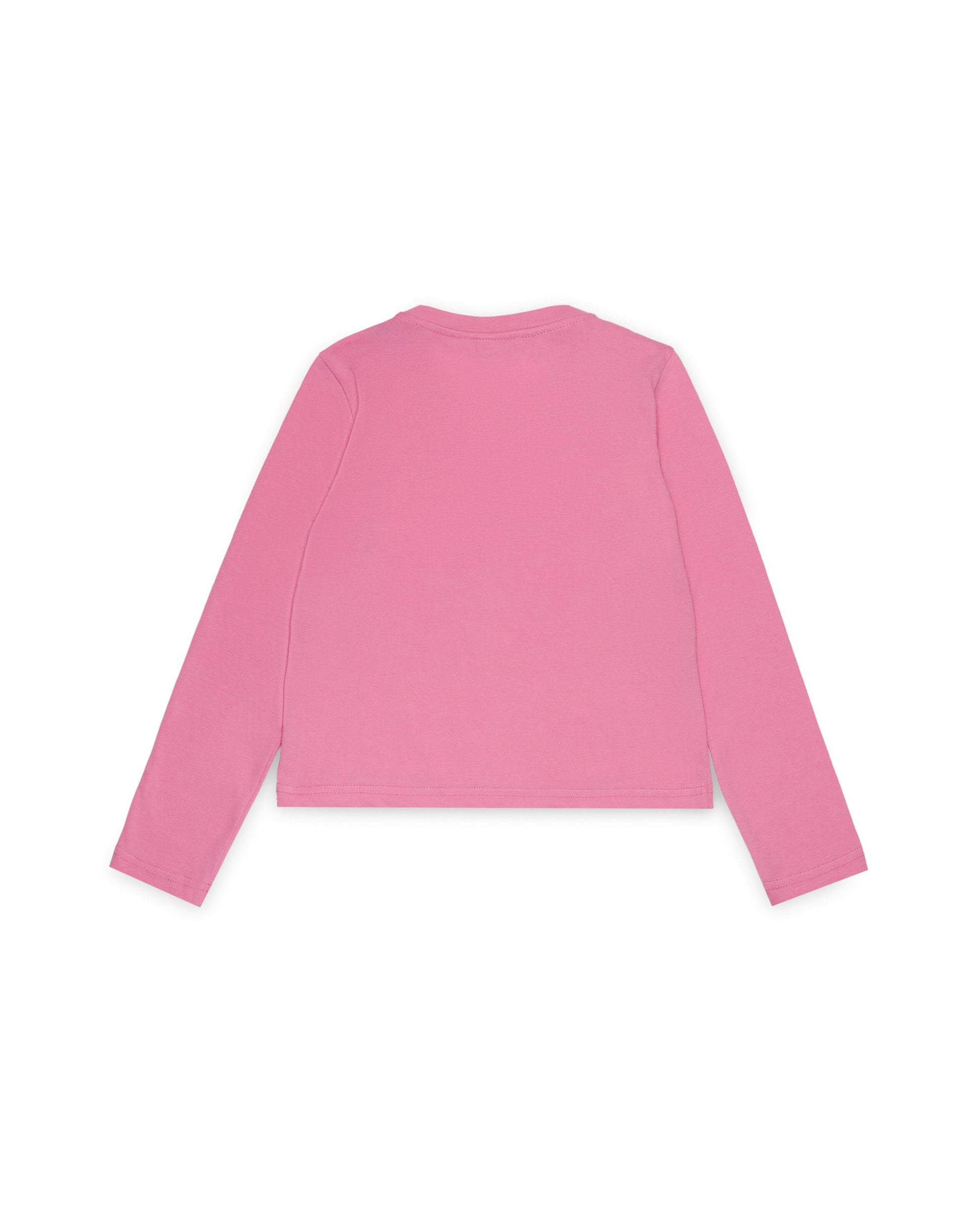 Diesel Kids T shirt Manica Lunga Fucsia con Oval D per Bambini