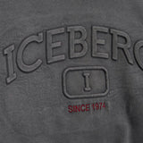 Iceberg Kids Felpa Piombo con Cappuccio con Logo in Rilievo per Bambini (dettaglio)