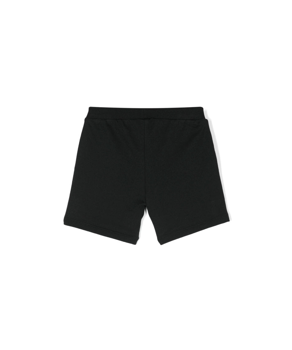 Moschino Kids Short Nero con Logo Teddy Bear per Neonati (retro)
