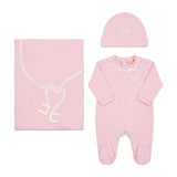 Elisabetta Franchi Kids Set Tre Pezzi Rosa per Neonate