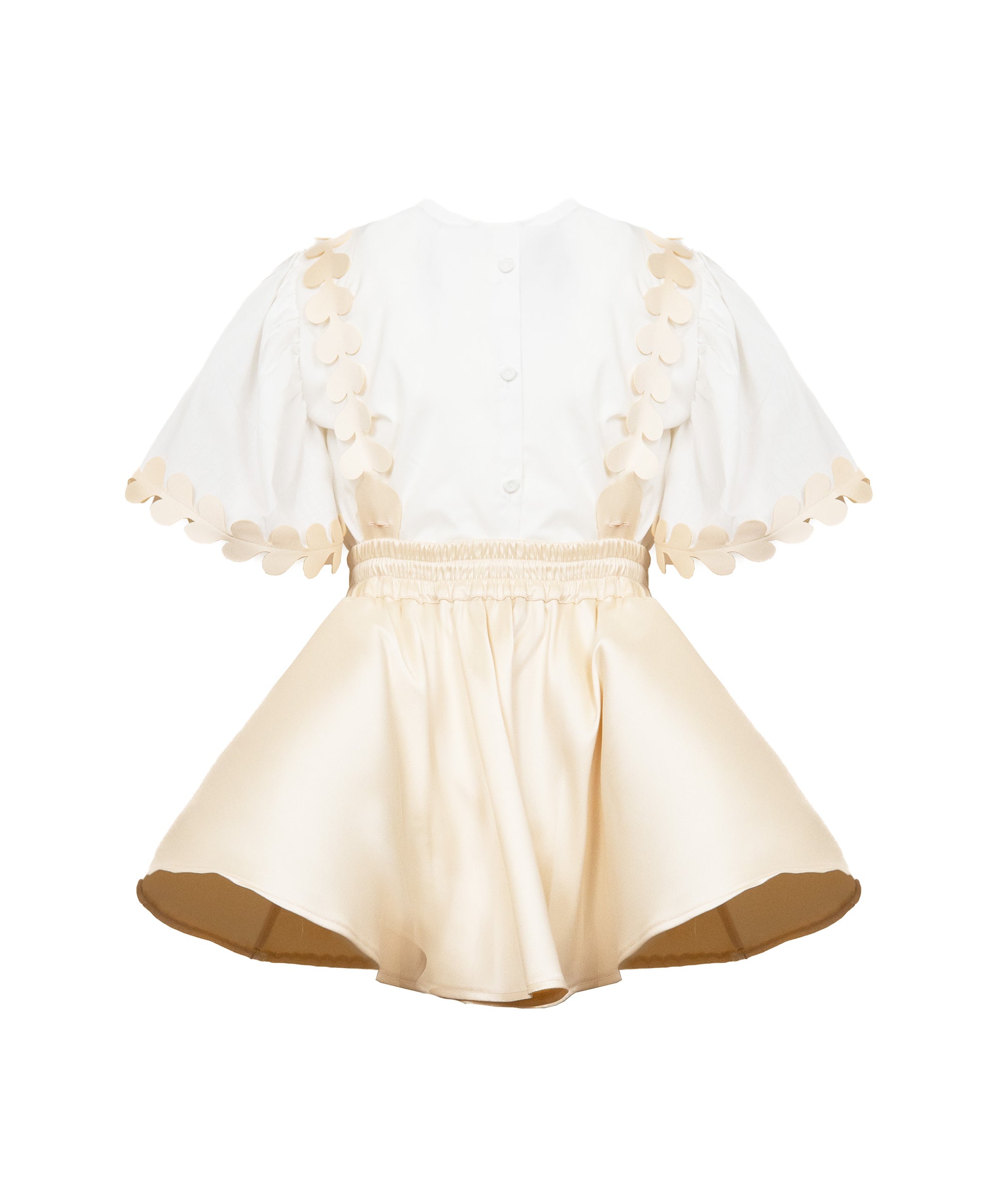 Cocò et Mamà Abito Bianco/Beige per Bambine