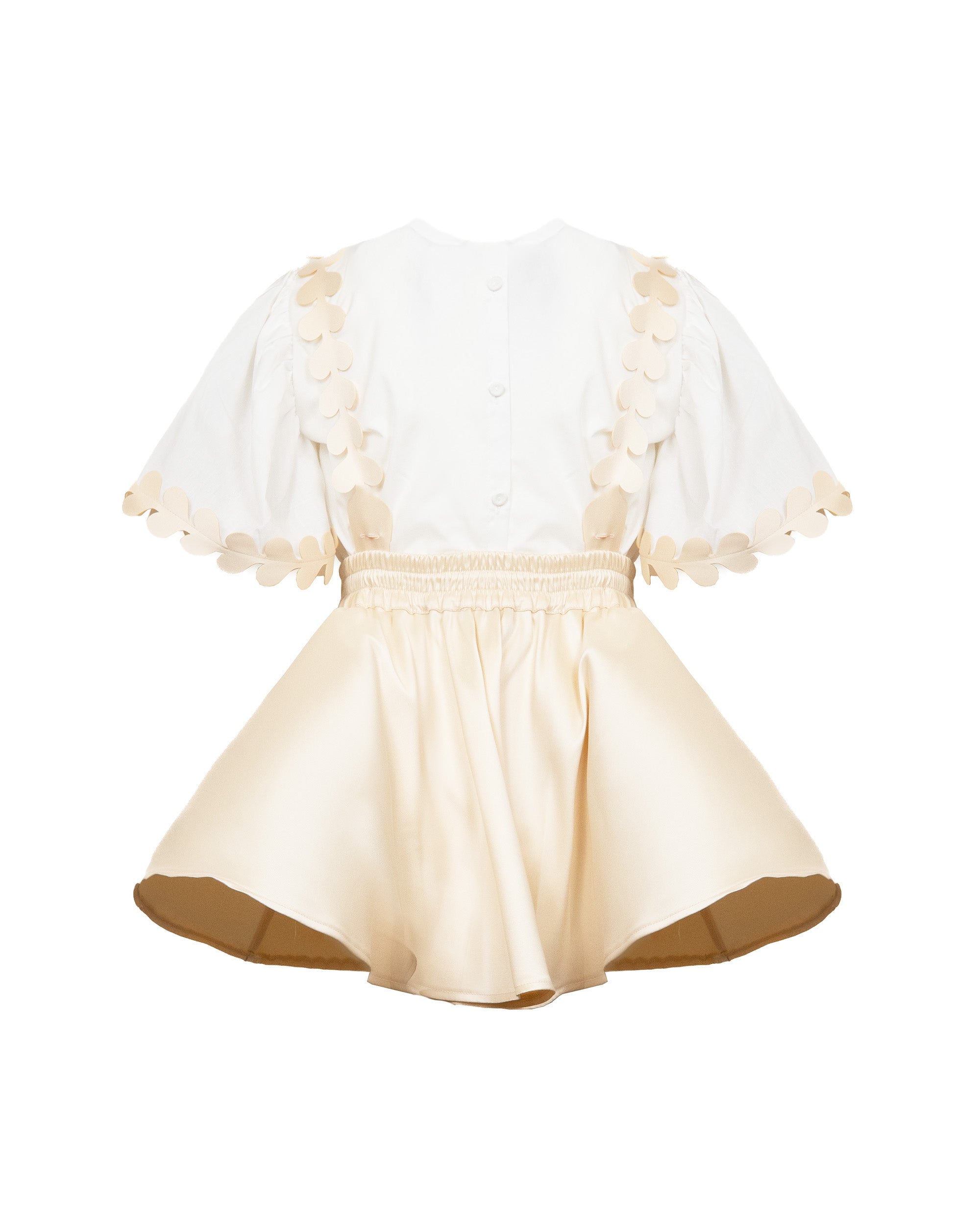 Cocò et Mamà Abito Bianco/Beige per Bambine