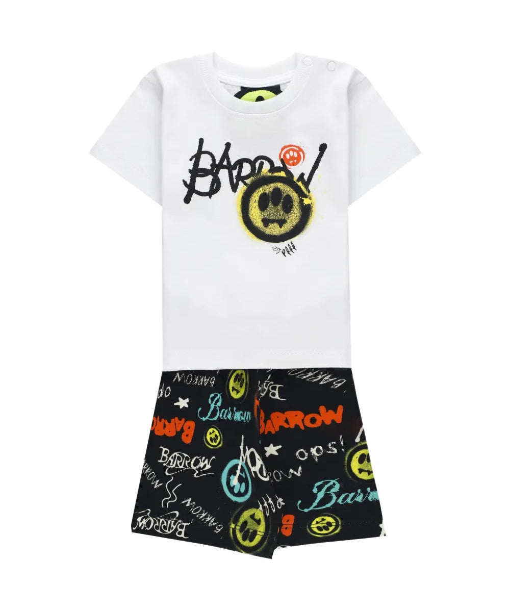 Barrow Kids Completo Bianco e Nero con Stampe per Neonati