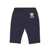 Moschino Kids Pantaloni Neri con Logo Teddy per Neonati