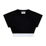 Iceberg Kids T-Shirt Nera Crop per bambine