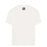 Philipp Plein Junior Kids T-shirt Bianca in Cotone con Stampa Teddy Bear Strass e Logo per Bambine
