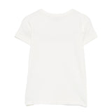 Roberto Cavalli Kids T-Shirt Bianco con Logo Ricamato per Bambine