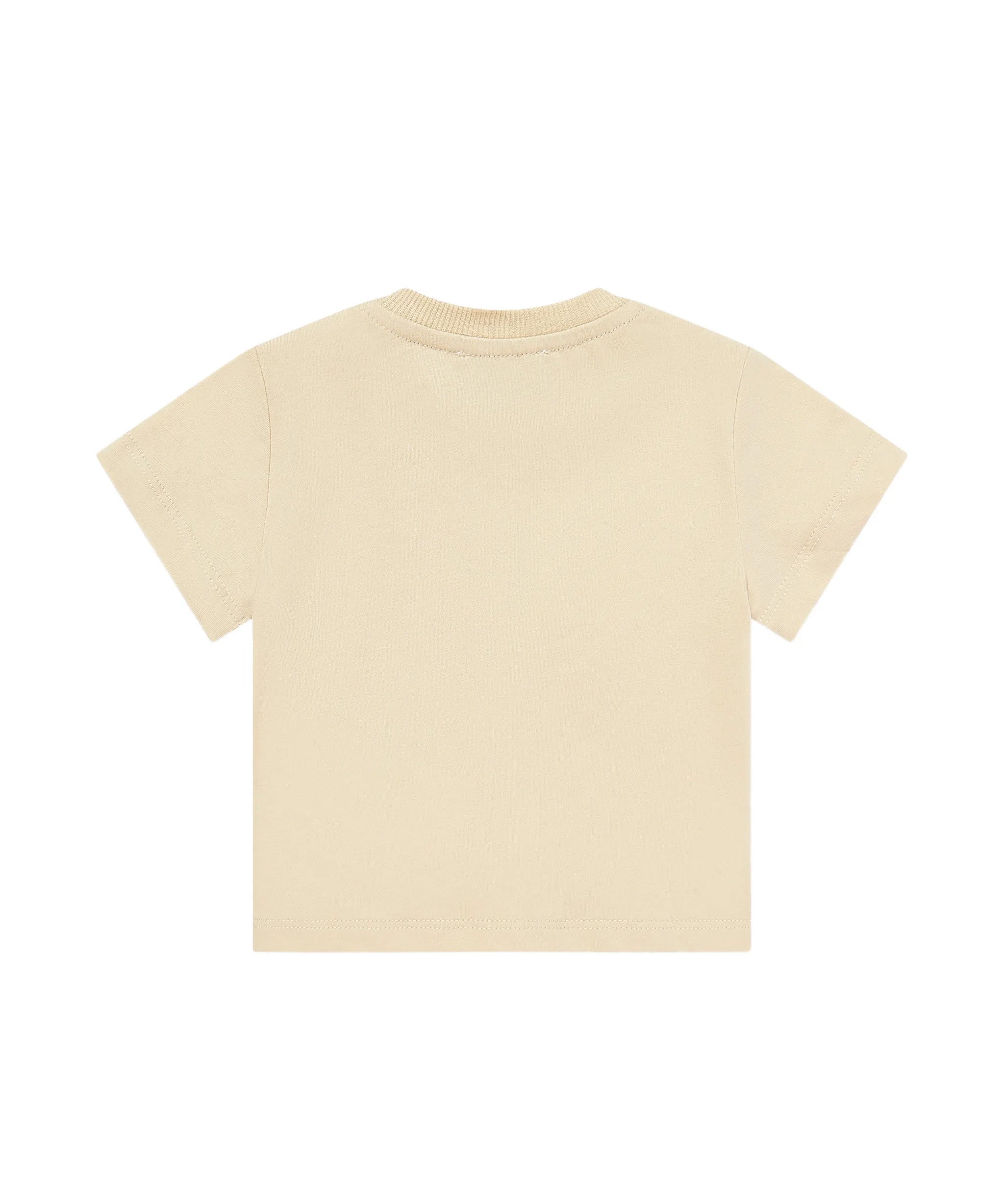 Moschino Kids T-Shirt Beige con Logo Teddy Bear per Neonati
