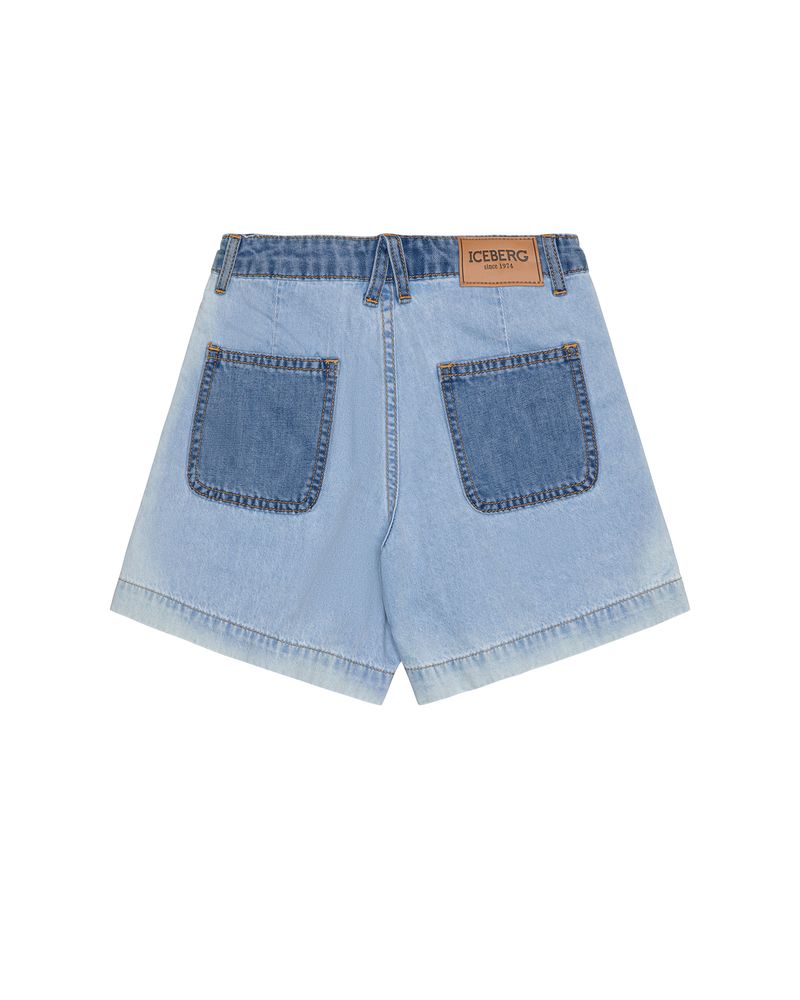 Iceberg Kids Short in Denim Light Blue per Bambine
