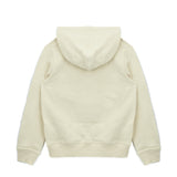 Calvin Klein Kids Felpa con Cappuccio Panna e Stampa Logo Contrasto unisex per Bambini