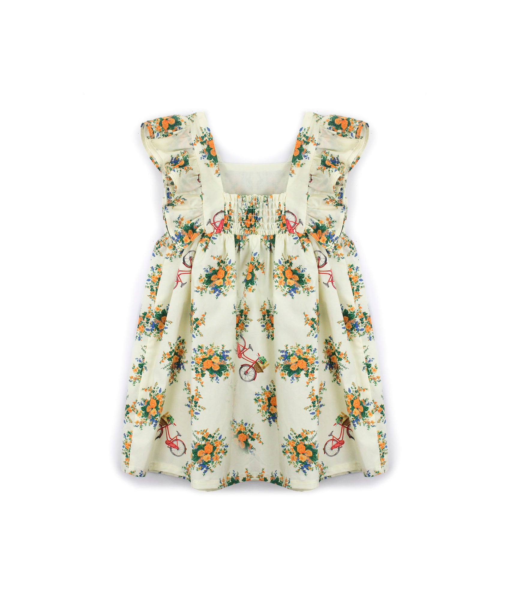 Moschino Kids Abito Ecrù con Fantasia per Neonate