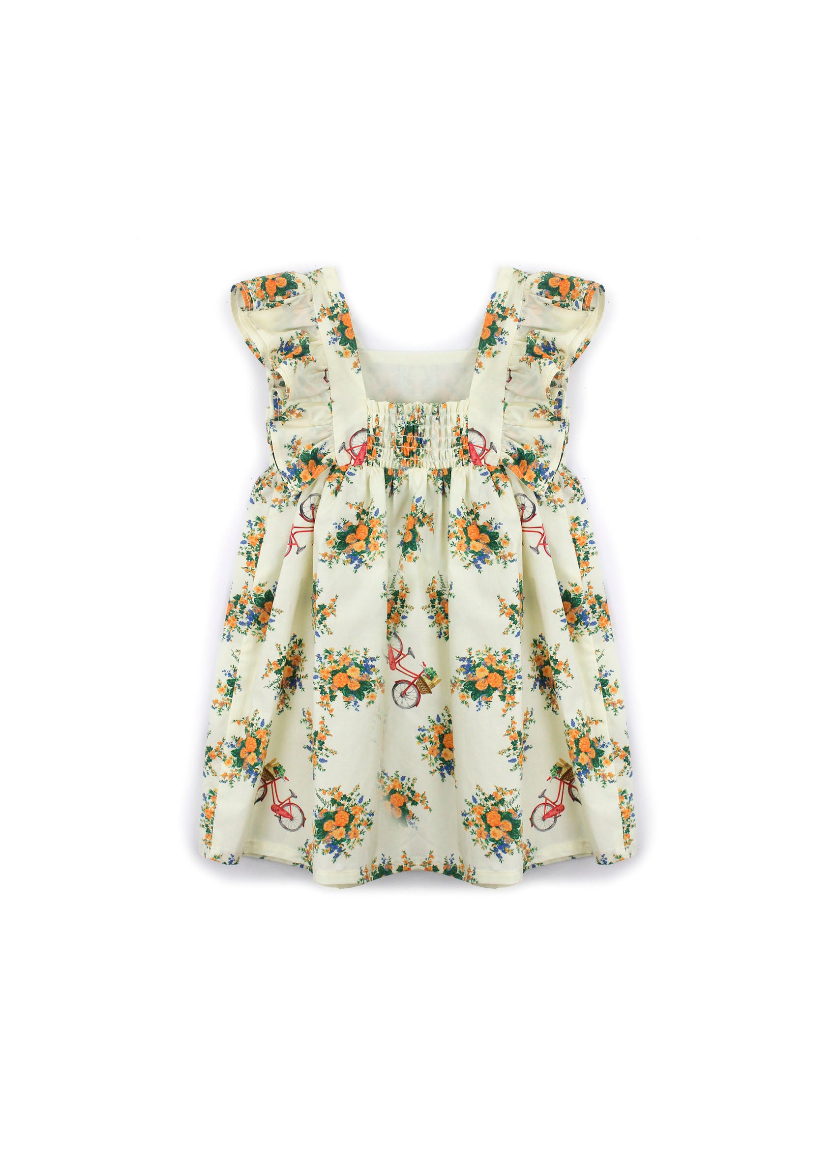 Moschino Kids Abito Ecrù con Fantasia per Neonate