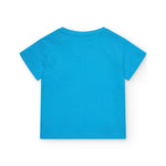 Tuc Tuc T-shirt Azzurra con Stampa Multicolor per Neonati