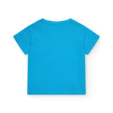 Tuc Tuc T-shirt Azzurra con Stampa Multicolor per Neonati