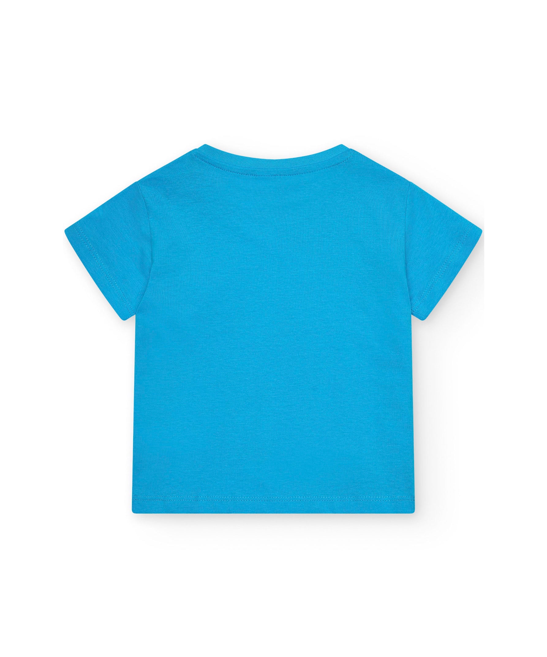 Tuc Tuc T-shirt Azzurra con Stampa Multicolor per Neonati