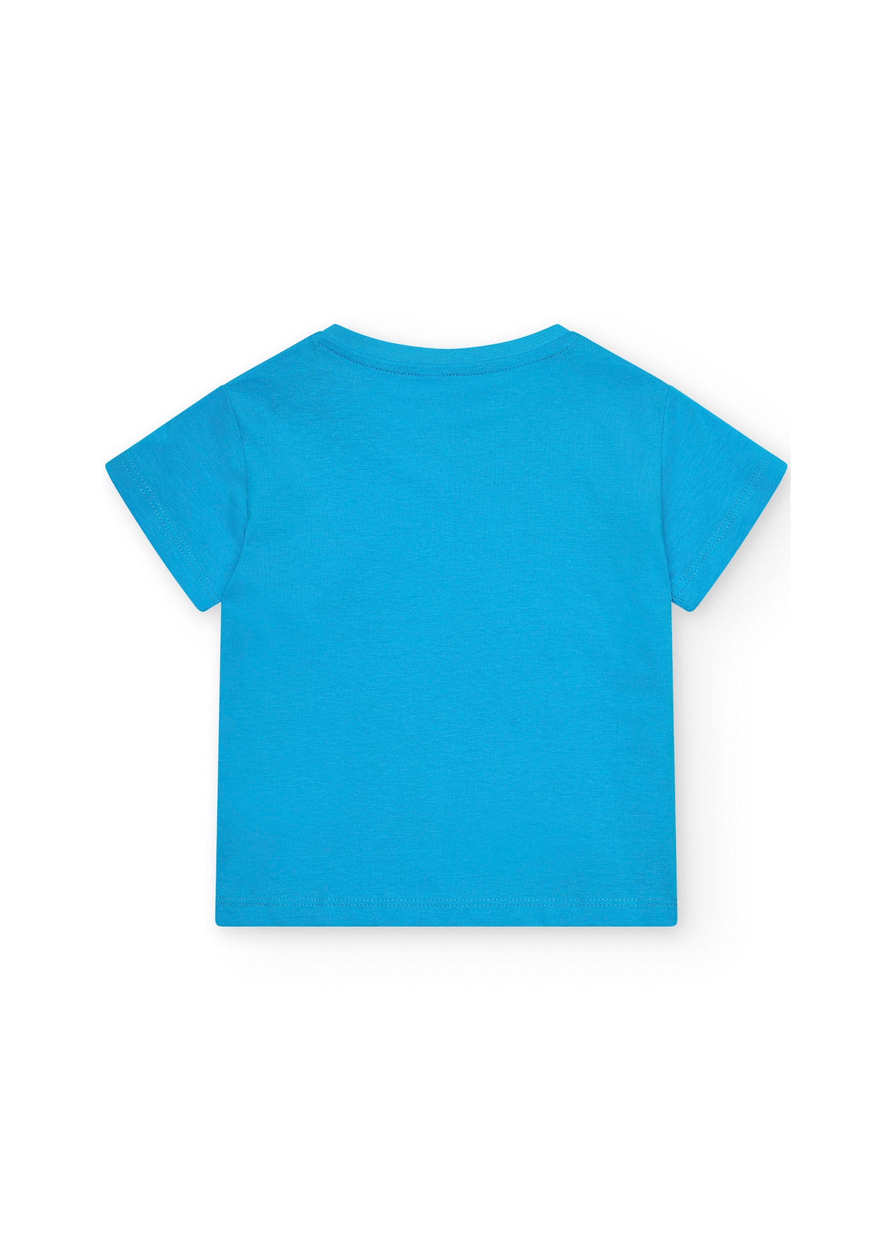 Tuc Tuc T-shirt Azzurra con Stampa Multicolor per Neonati