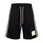 Yes London Kids Bermuda Nero con Bande Laterali Fango con Logo per Bambini