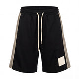 Yes London Kids Bermuda Nero con Bande Laterali Fango con Logo per Bambini