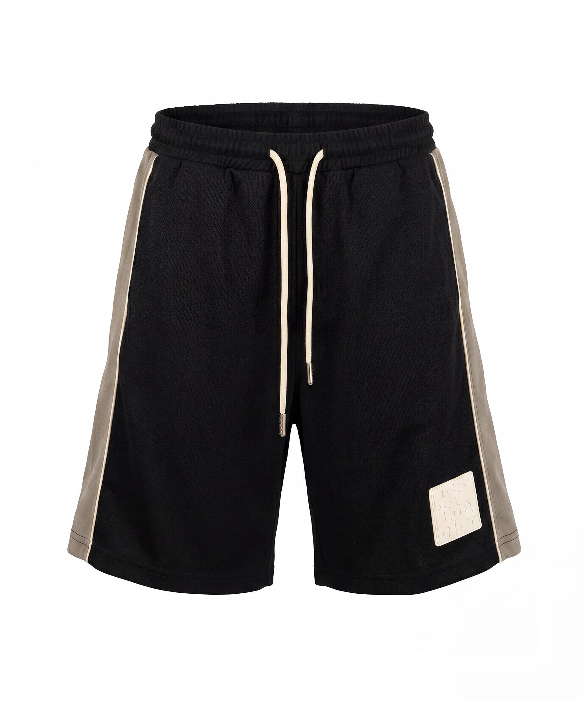 Yes London Kids Bermuda Nero con Bande Laterali Fango con Logo per Bambini