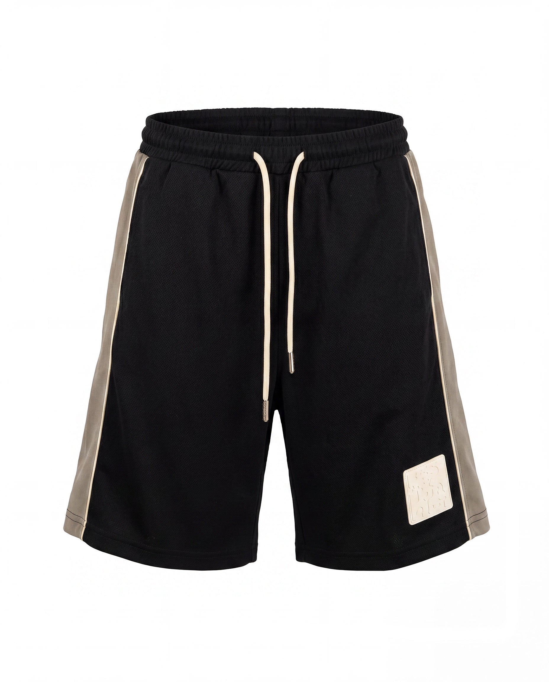 Yes London Kids Bermuda Nero con Bande Laterali Fango con Logo per Bambini