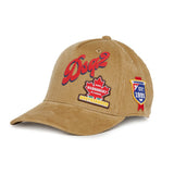 Dsquared2 Kids Cappello Beige a Costine con Stampe e Patch Unisex