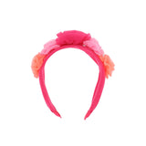 Angel's Face Cerchietto Fucsia con Tulle Rosie per Bambine
