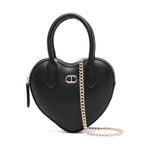 Twinset Kids Borsa Nera a Tracolla con Logo Florence Kids  (fronte)