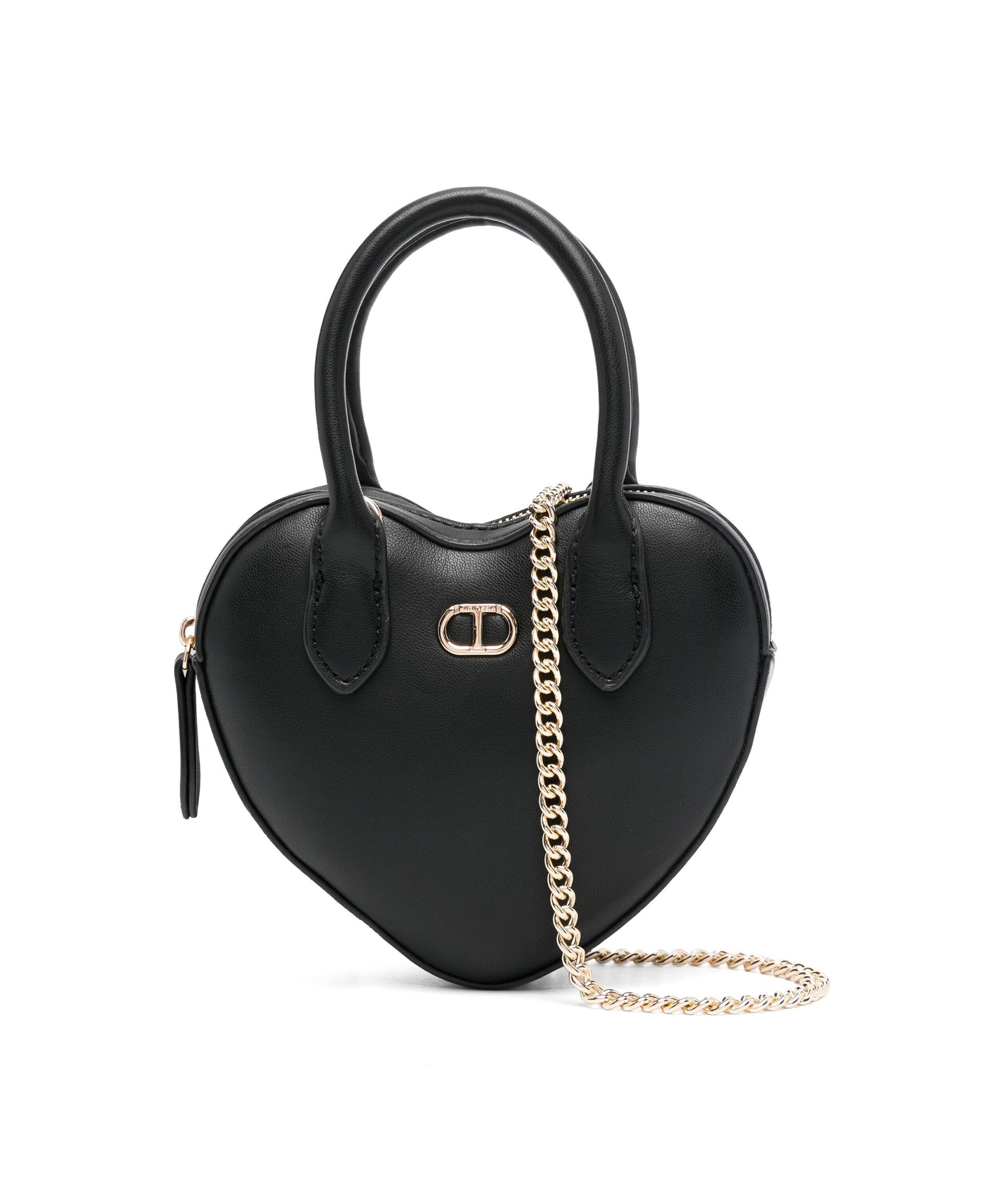 Twinset Kids Borsa Nera a Tracolla con Logo Florence Kids  (fronte)