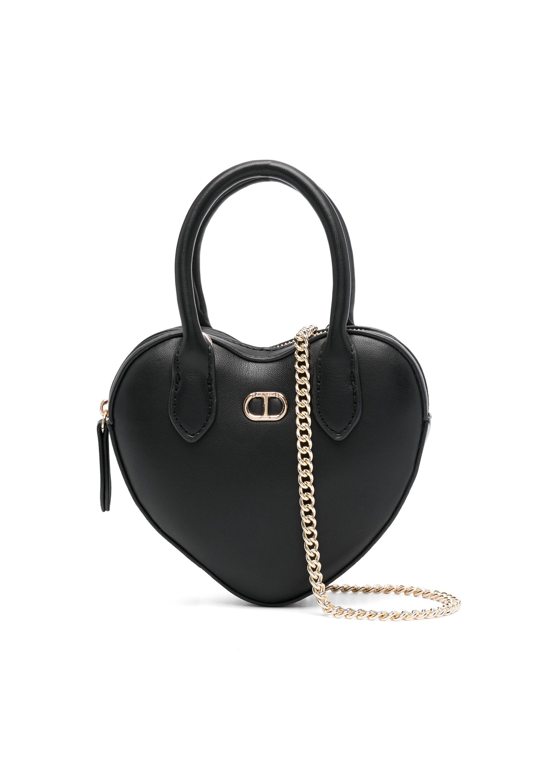 Twinset Kids Borsa Nera a Tracolla con Logo Florence Kids  (fronte)