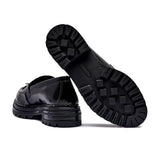 Elisabetta Franchi La Mia Bambina Mocassino Nero con Logo Oro e Charm per Bambine