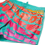 Dsquared2 Kids Costume Boxer Verde Acqua con Logo Colorful per Bambini