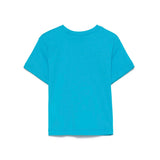 Moschino Kids T-shirt Azzurra con Stampa Toy per Bambini (retro)