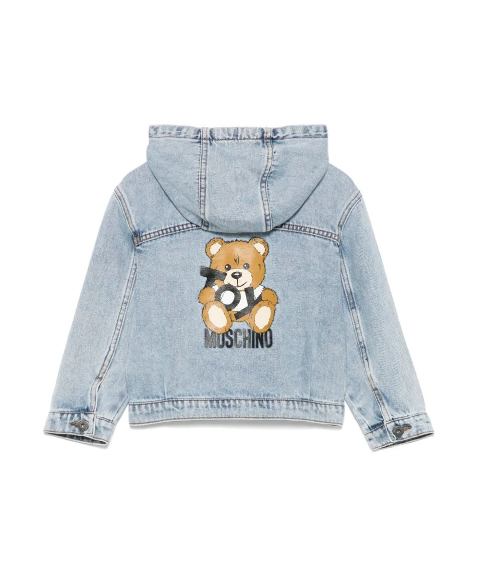 Moschino Kids Giubbino Jeans con Stampa per Bambini