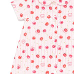 Moschino Kids Abito Rosa/Cherry con Bottoni per Neonate