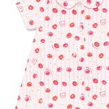 Moschino Kids Abito Rosa/Cherry con Bottoni per Neonate