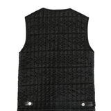 Yes London Kids Gilet Nero  in Nylon e Tasche in Pelle per Bambini