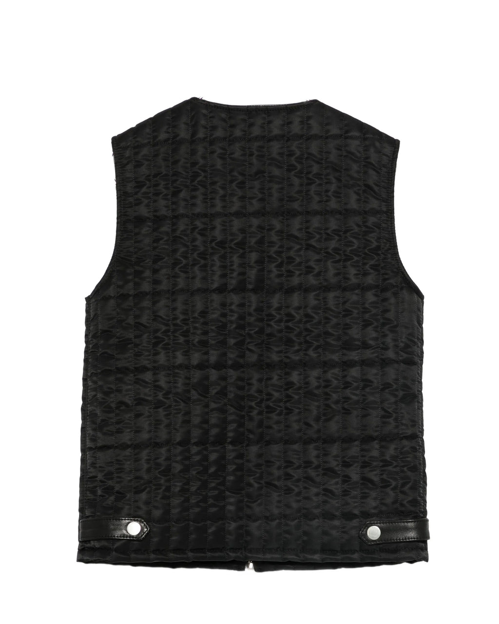 Yes London Kids Gilet Nero  in Nylon e Tasche in Pelle per Bambini