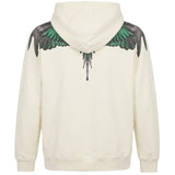 Marcelo Burlon County of Milan Kids Felpa Cocco con Stampa Ali Verde per Bambini