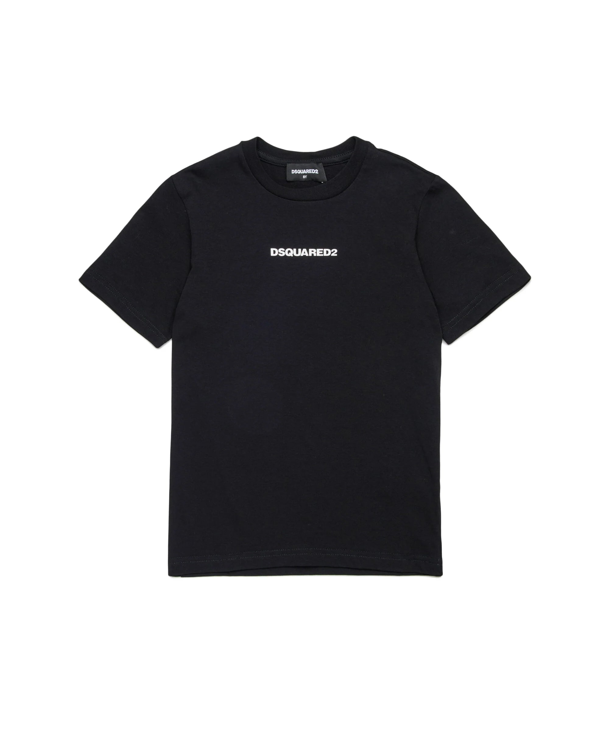 Dsquared2 Kids T-Shirt Nera con Stampa Logo per Bambini