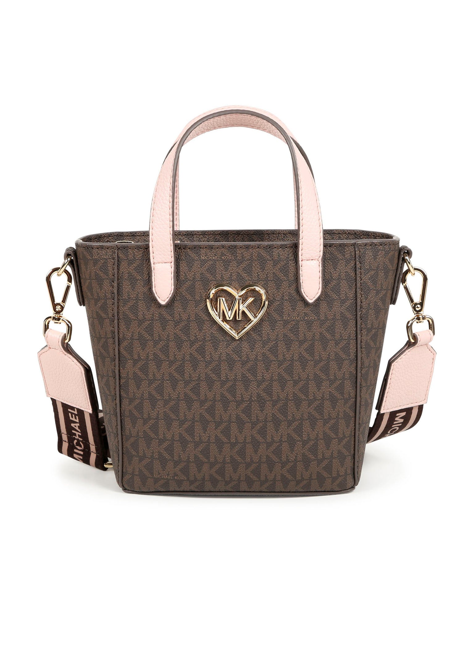 Michael Kors Kids Borsa Marrone Tote con Monogram per Bambine