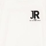John Richmond Kids Maglione Bianco con Logo per Bambini