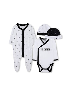 Boss Kids Set Tutina Bianco per Neonati