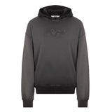 MSGM Kids Felpa con Cappuccio Piombo con Logo per Bambini