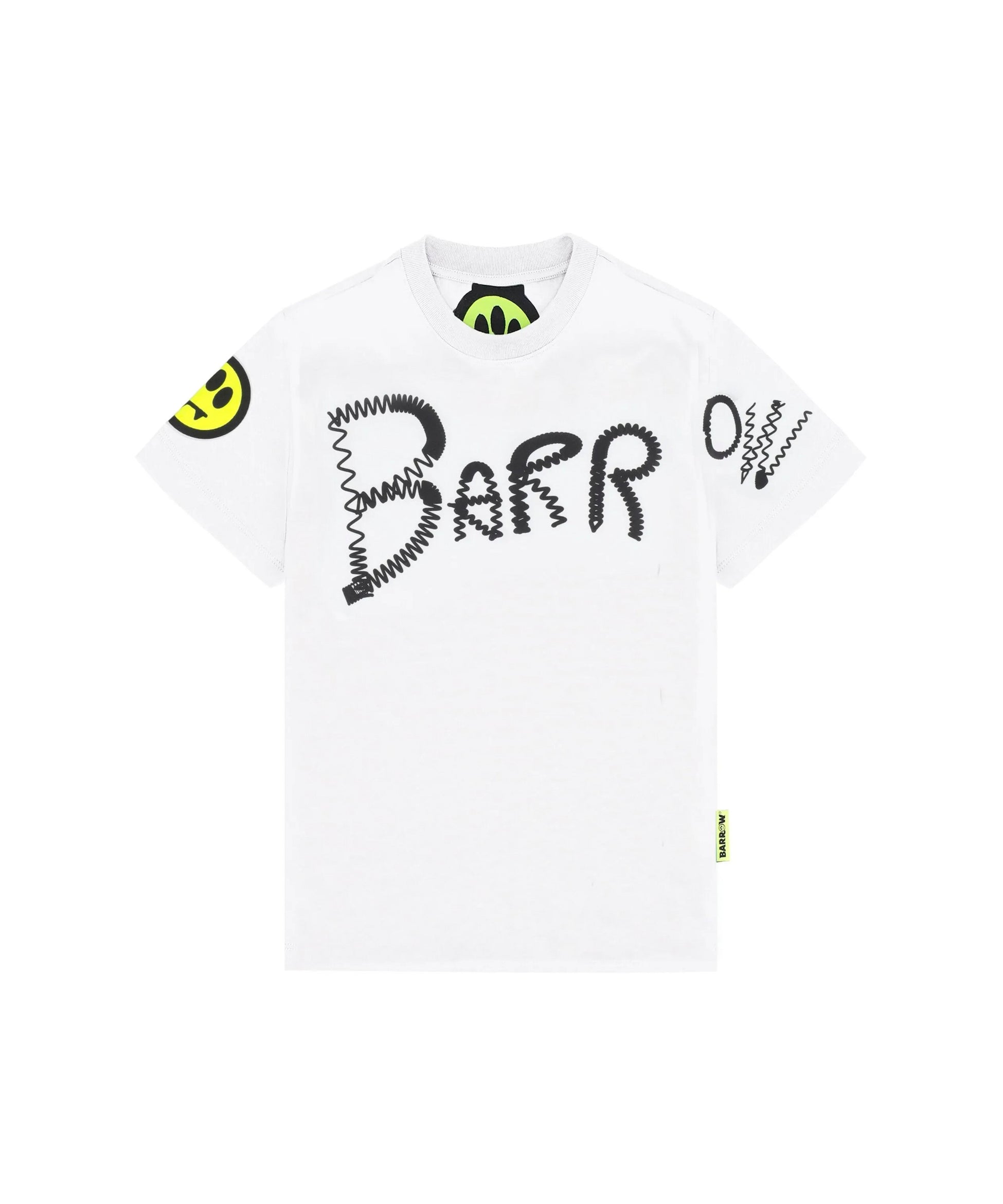 Barrow Kids T-shirt Bianca con Stampa Logo per Bambini (fronte)