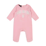 Dsquared2 Kids Tutina Rosa in Ciniglia con Stampa per Neonate
