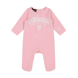 Dsquared2 Kids Tutina Rosa in Ciniglia con Stampa per Neonate