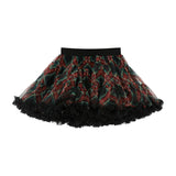 Angel's Face Gonna Nero Fantasia Tartan con Charm Oro per Bambine