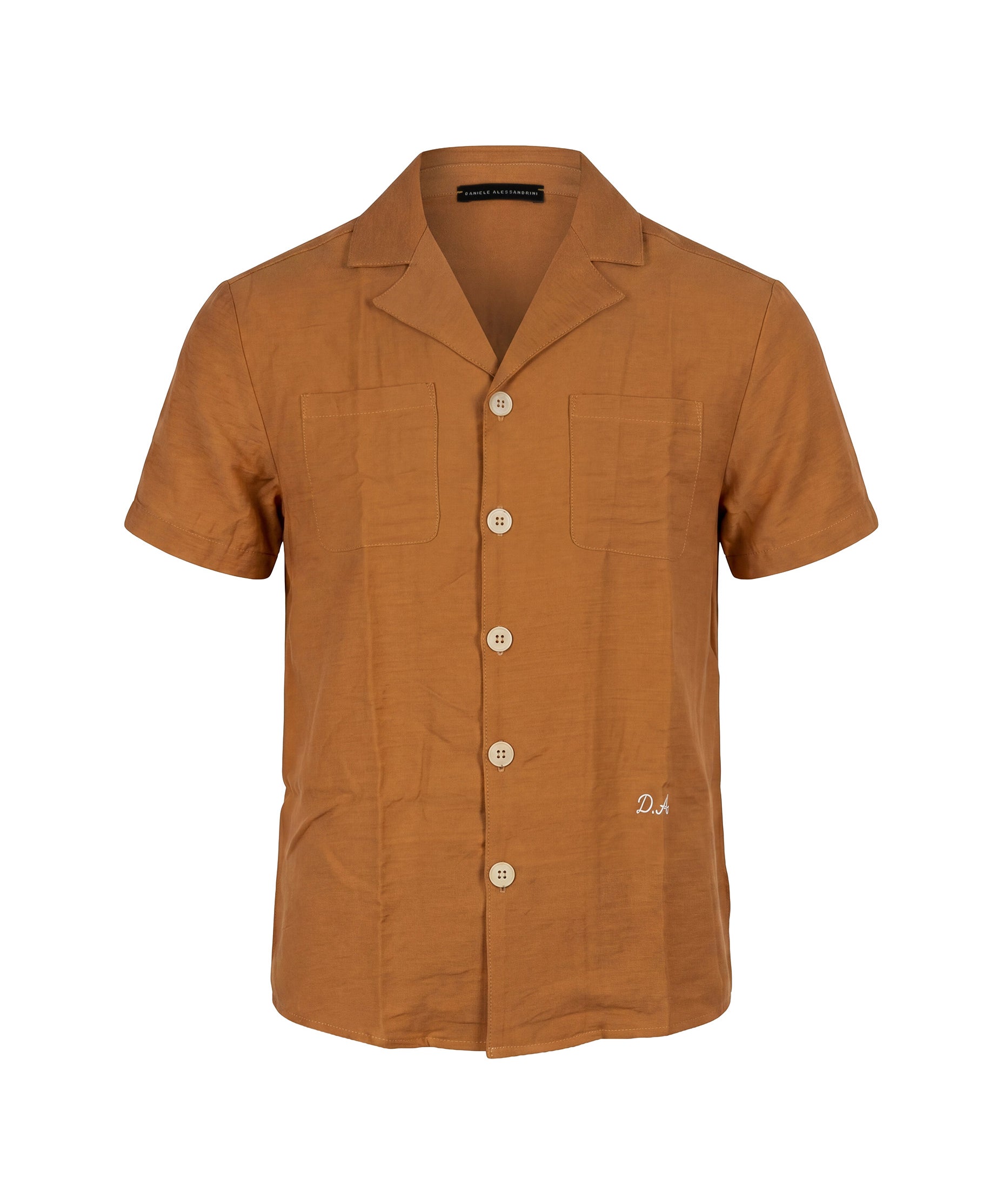 Daniele Alessandrini Kids Camicia Caramello con Logo per Bambini
