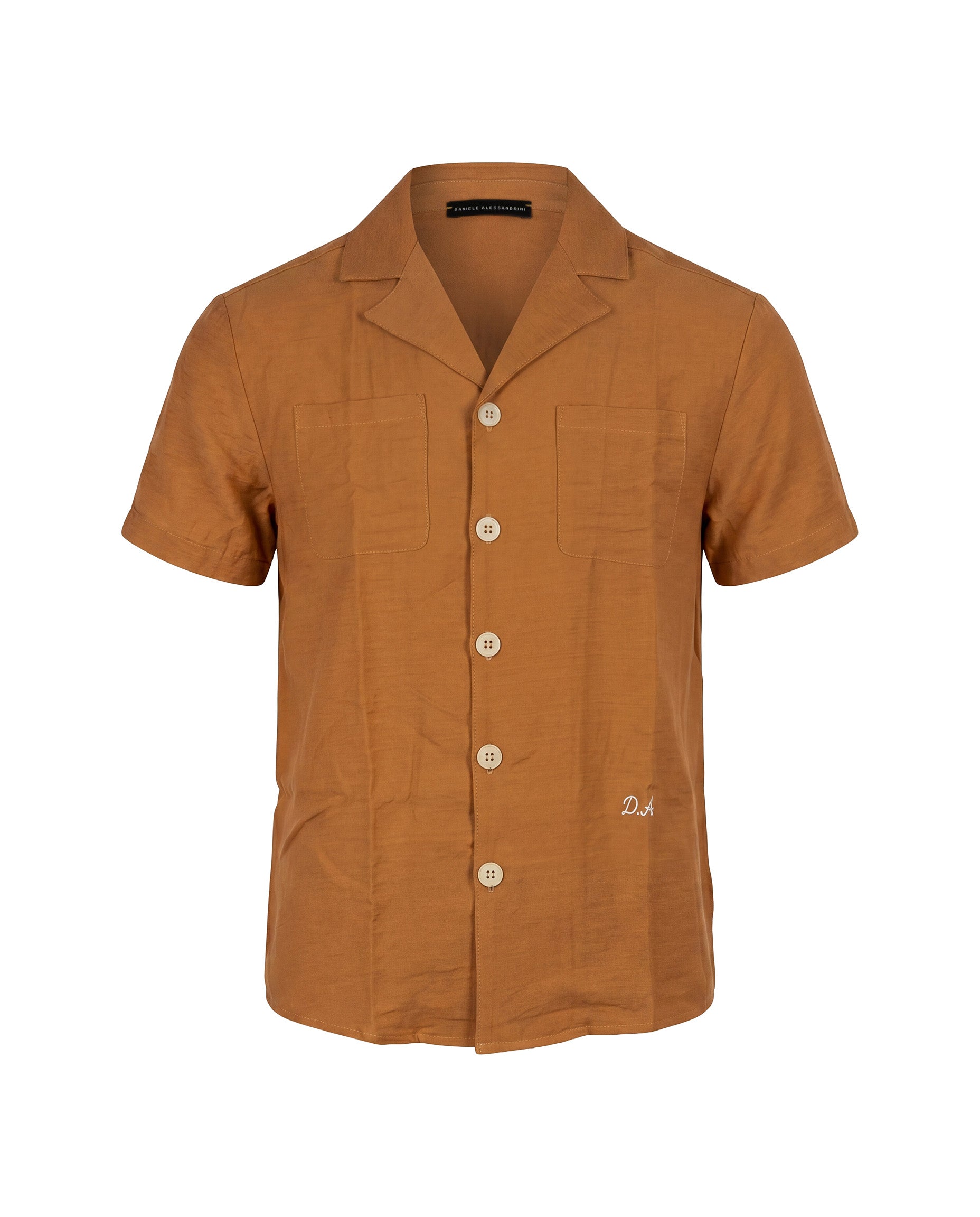 Daniele Alessandrini Kids Camicia Caramello con Logo per Bambini