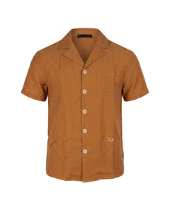Daniele Alessandrini Kids Camicia Caramello con Logo per Bambini